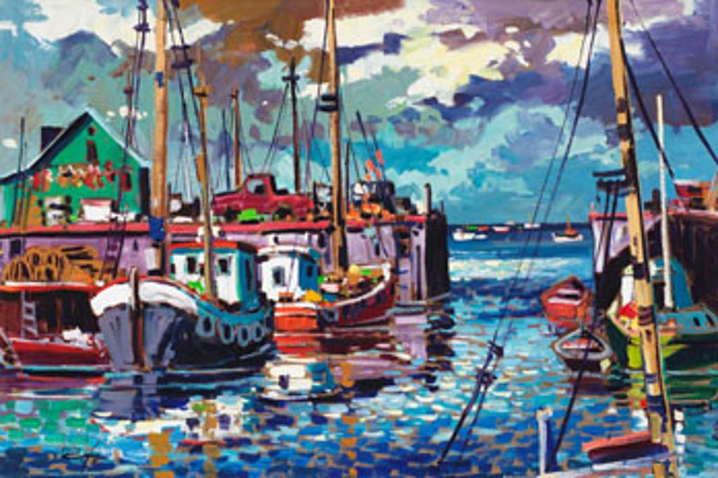 Bruno Cote (1940-2010) - Fishing Harbour, NS