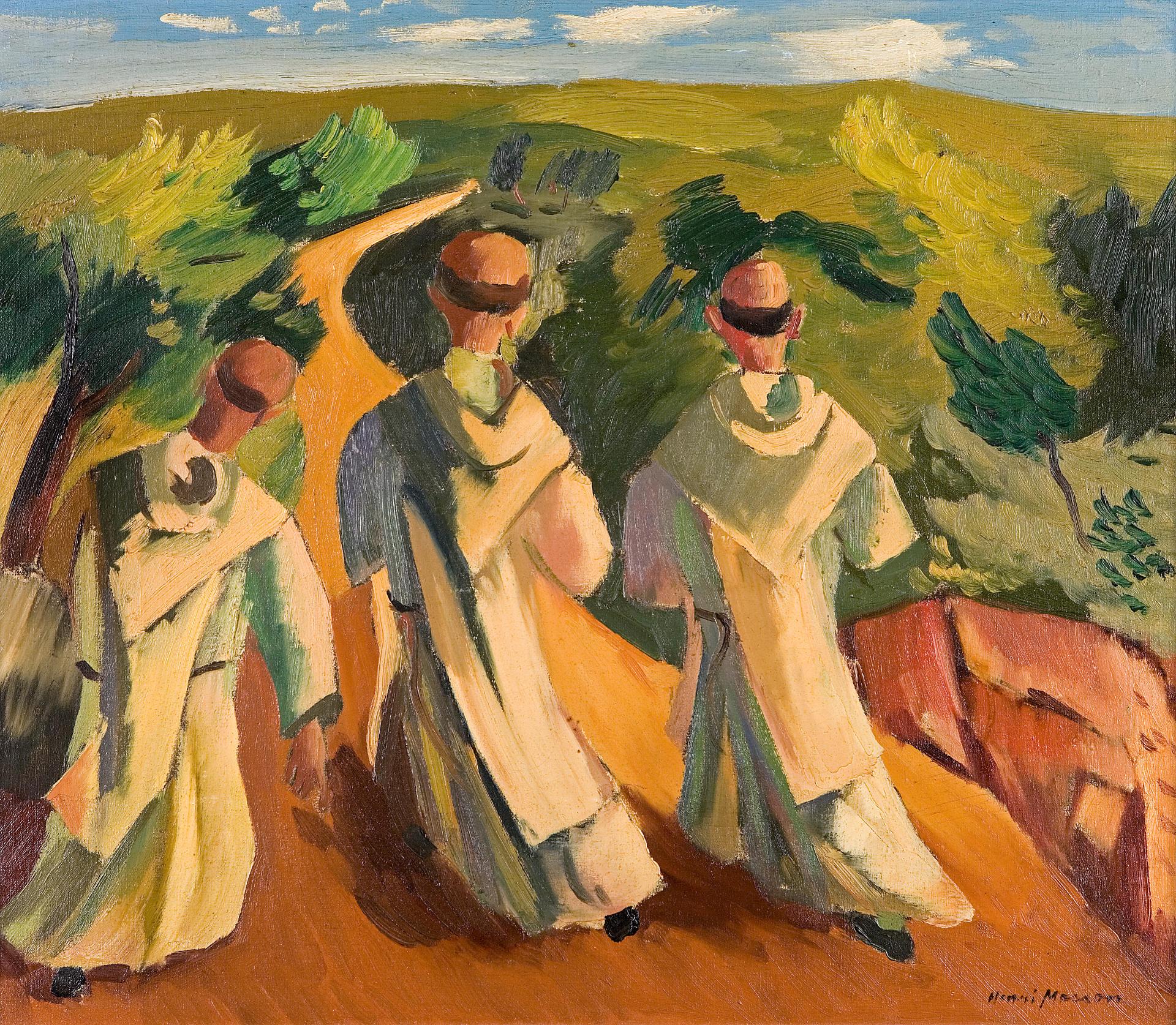 Henri Leopold Masson (1907-1996) - Three white monks