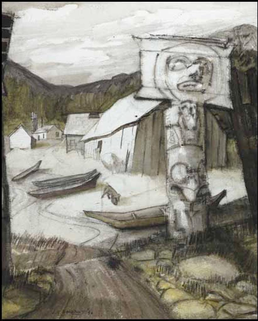 Jack Leaonard Shadbolt (1909-1998) - Indian Village, BC