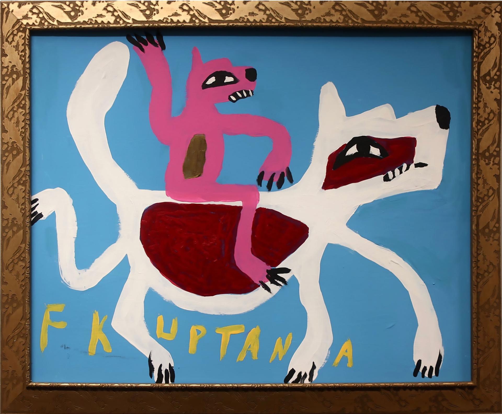 Floyd Kuptana (1964-2021) - Untitled (Pink Rider)