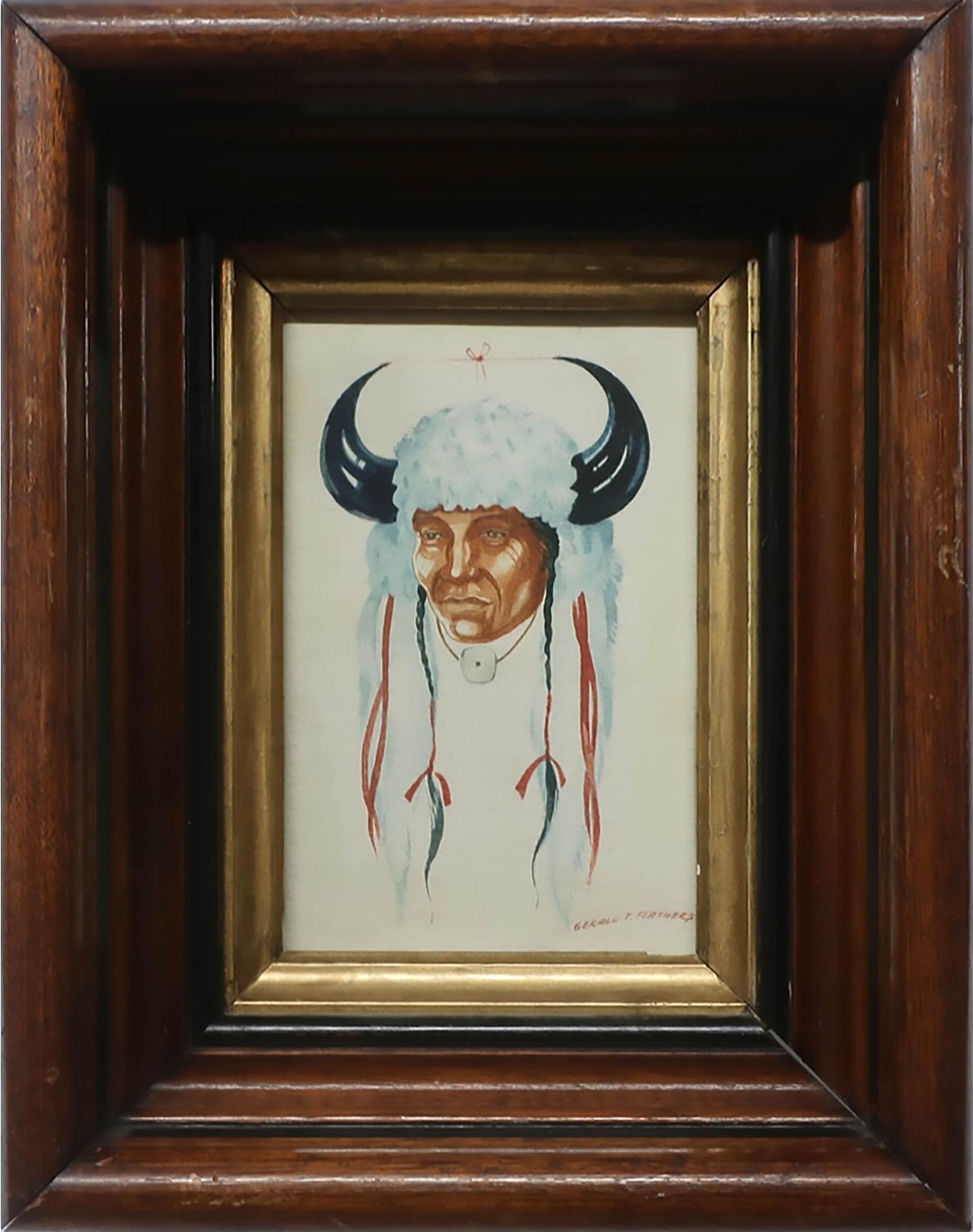 Gerald T. Tailfeathers (1925-1975) - Untitled (Buffalo Headdress)