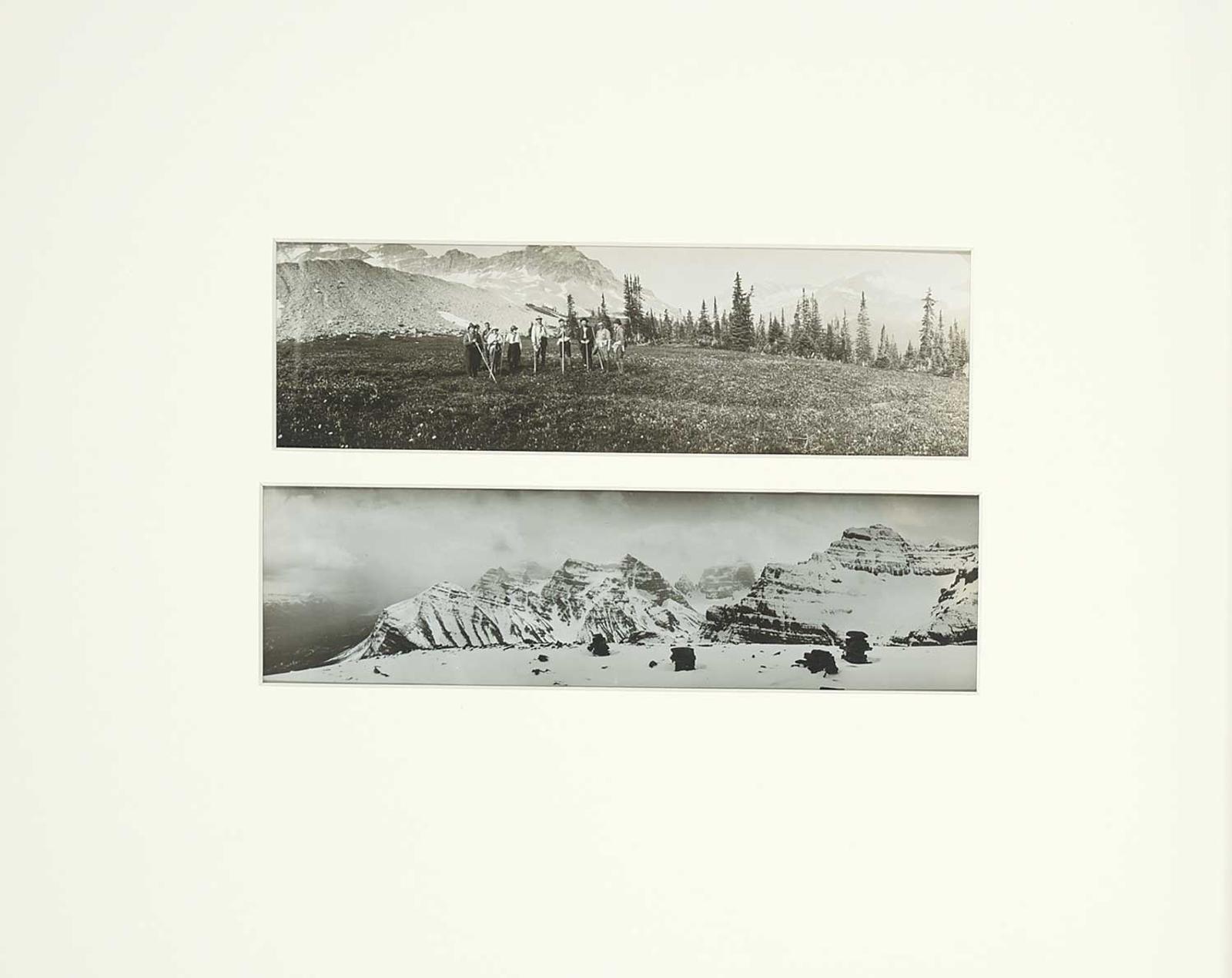 Norman Bethune Sanson - Untitled - Two Views of a Mountain Climbing Trip