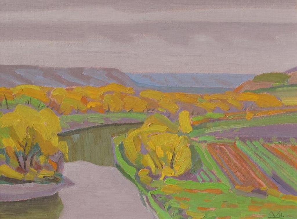 Illingworth Holey (Buck) Kerr (1905-1989) - Quappelle River, Rainy Day, Craven, Sask.; 1976