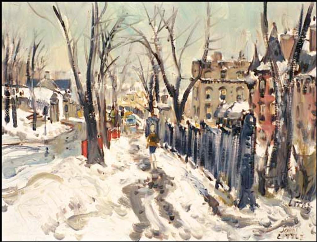 John Geoffrey Caruthers Little (1928-1984) - Pine Avenue above Peel, Montreal