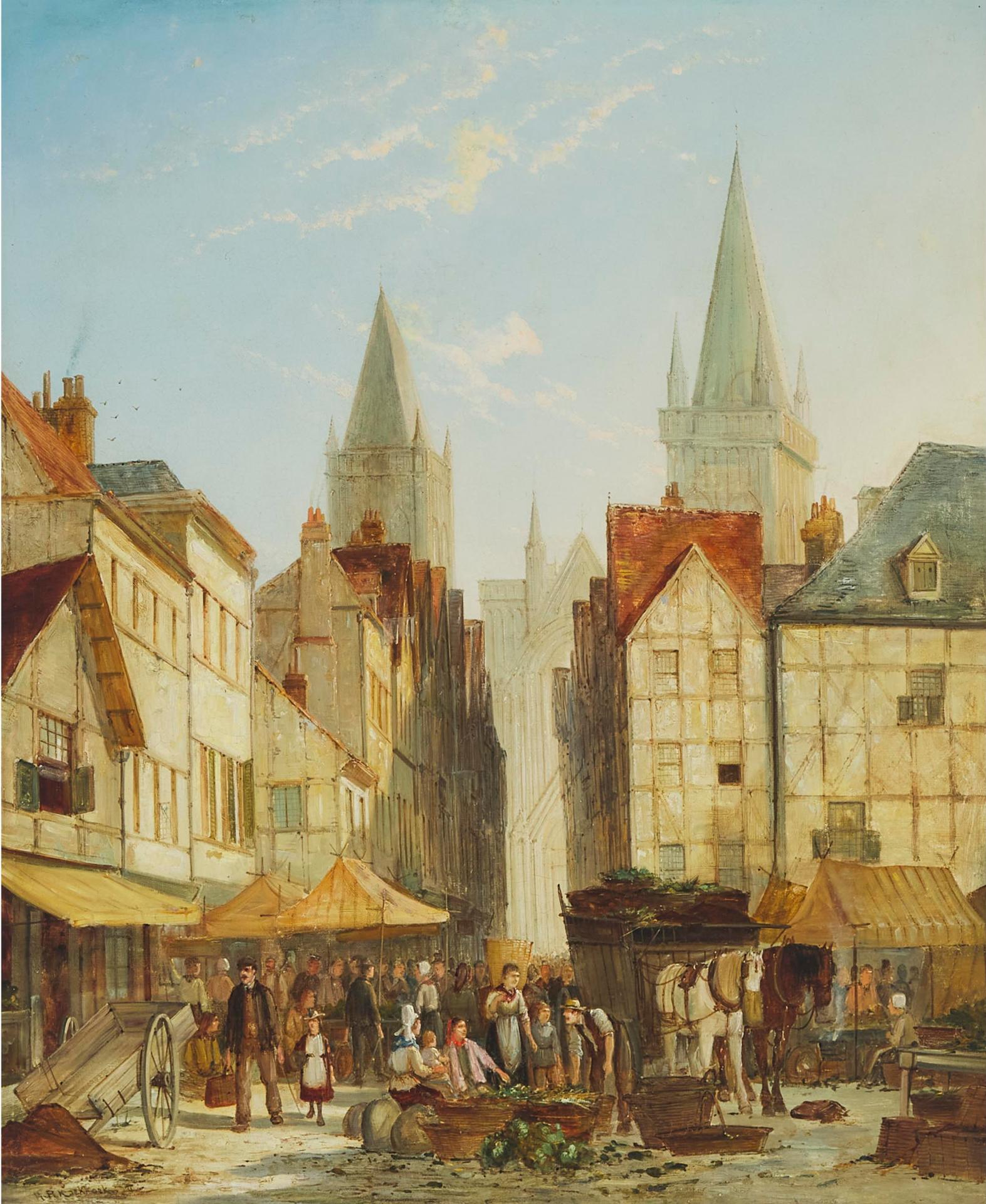 Marinus Adrianus Koekkoek The Younger - Belgian Market Scene
