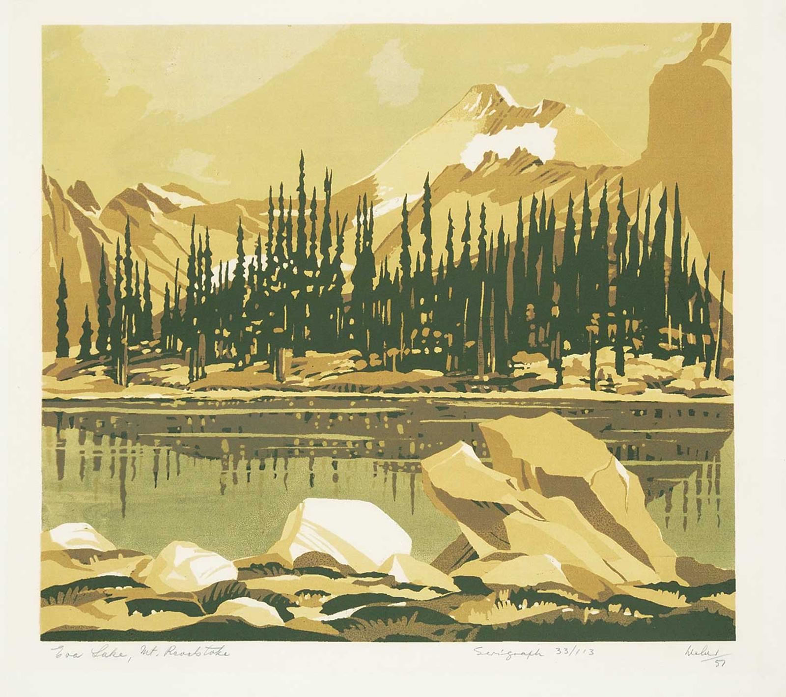 George Weber (1907-2002) - Eva Lake, Mt. Revelstoke  #33/113
