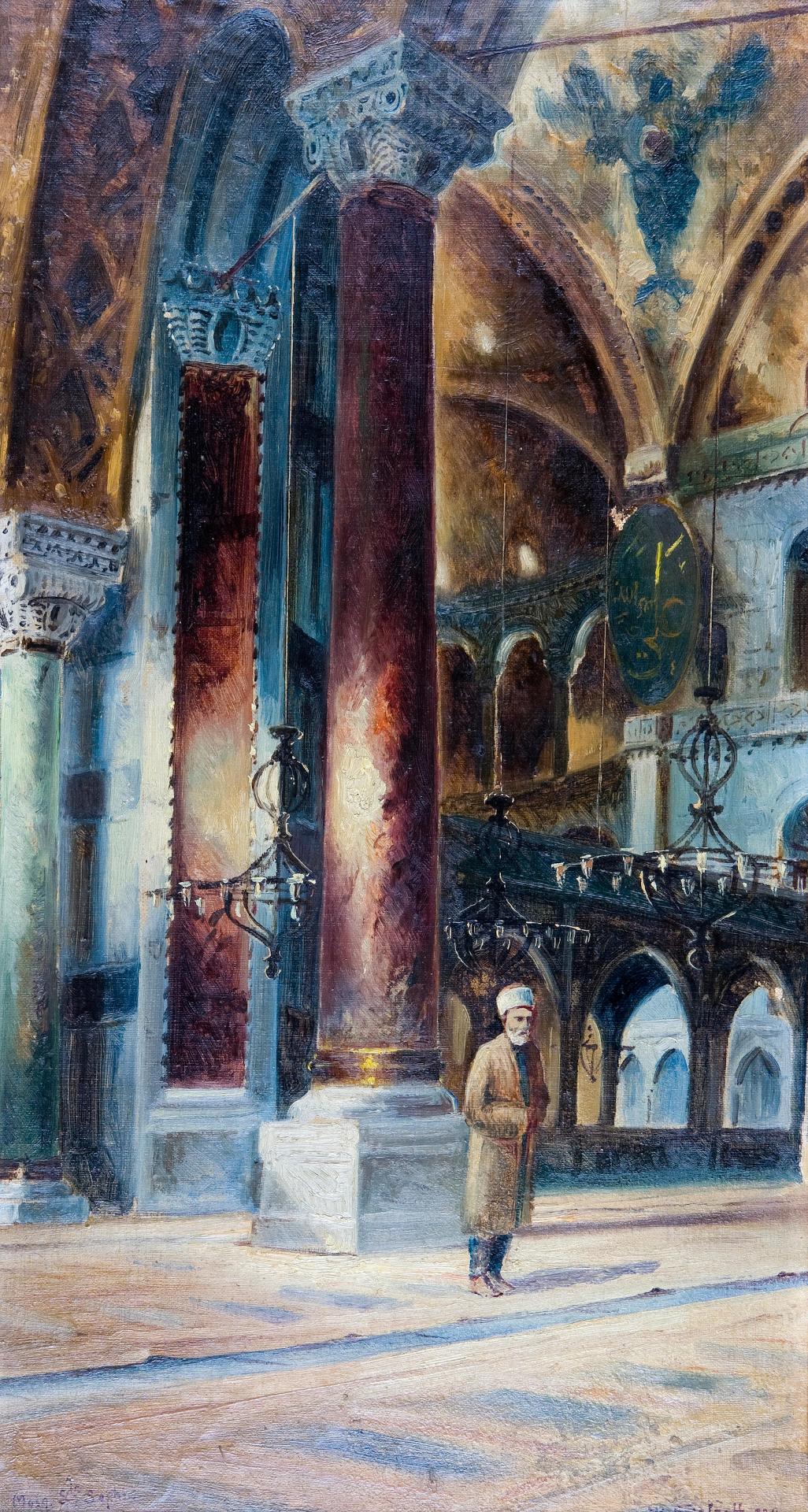 Wladimir Petroff - Interior of the Hagia Sophia, Istanbul