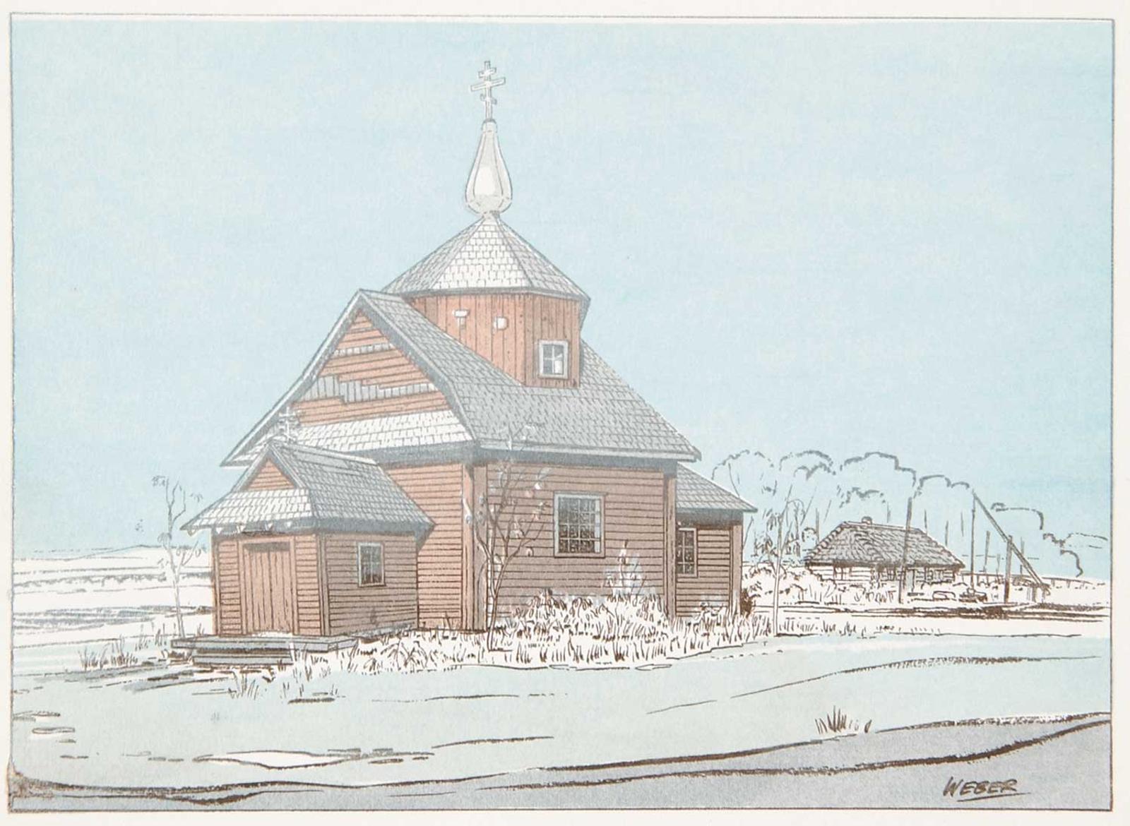 George Weber (1907-2002) - The Shyshkovetz Church of Chipman, Alberta