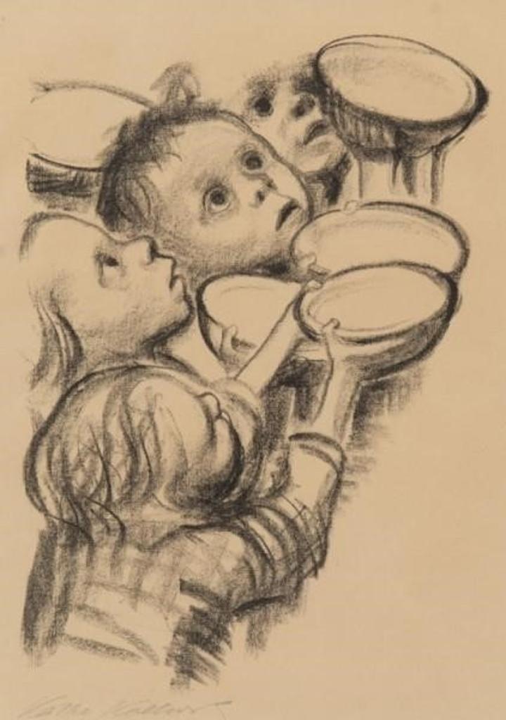Kathe Kollwitz (1867-1945) - Deutschlands Kinder hungern! (Germany's Children are Starving!) (1923) [Knesebeck 202 A II]