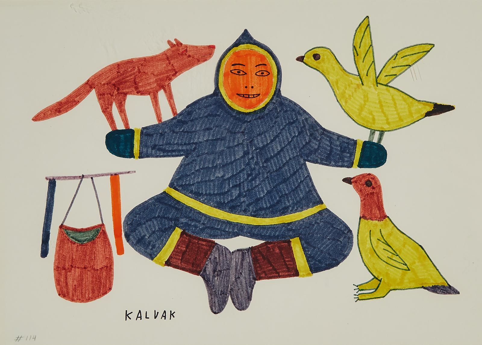 Helen Mabel Nigiyok Kalvak (1901-1984) - Two Works - Untitled