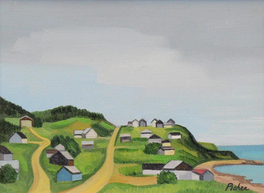 Claude Picher (1927-1998) - Village Gaspesien; 1982