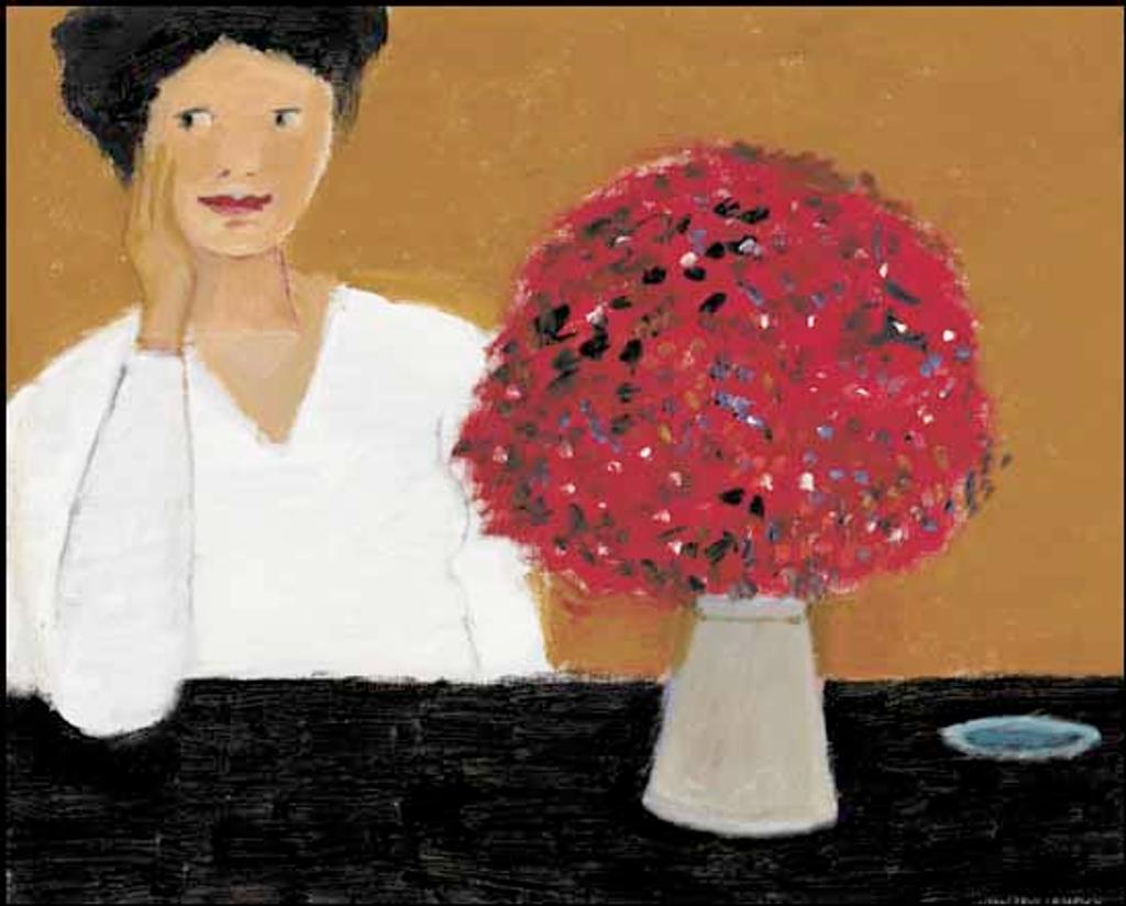 Jean Paul Lemieux (1904-1990) - La dame au bouquet