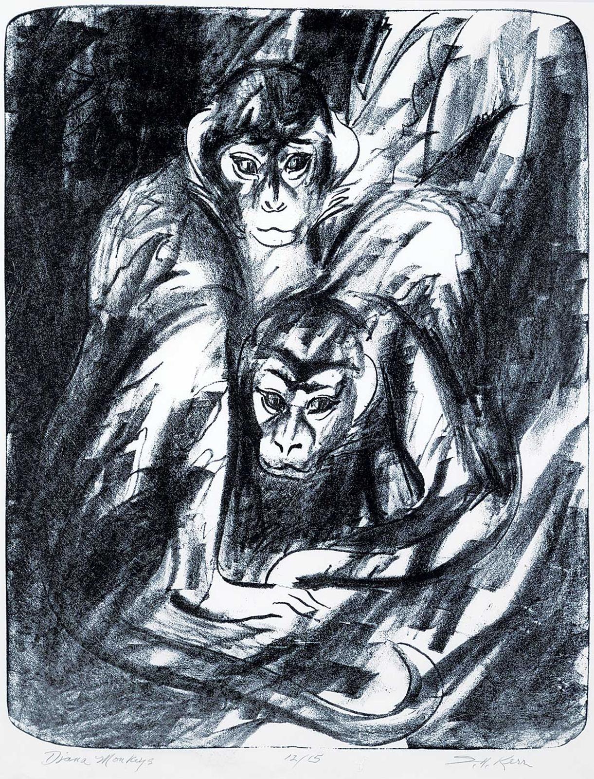 Illingworth Holey (Buck) Kerr (1905-1989) - Diana Monkeys  #12/15