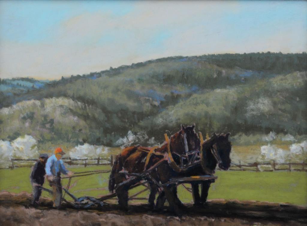 Bruce Allen Heggtveit (1917-2002) - Spring Plowing on a Gatineau Farm