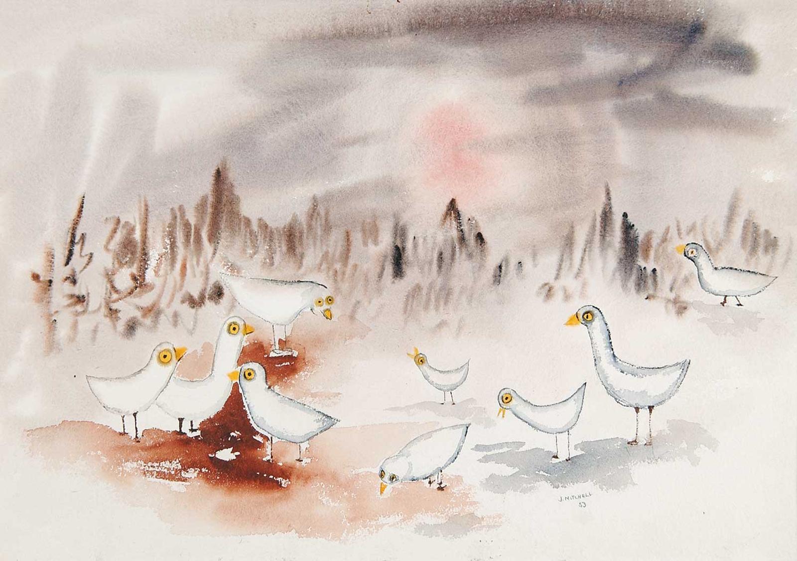 Janet Mitchell (1915-1998) - Pecking Order