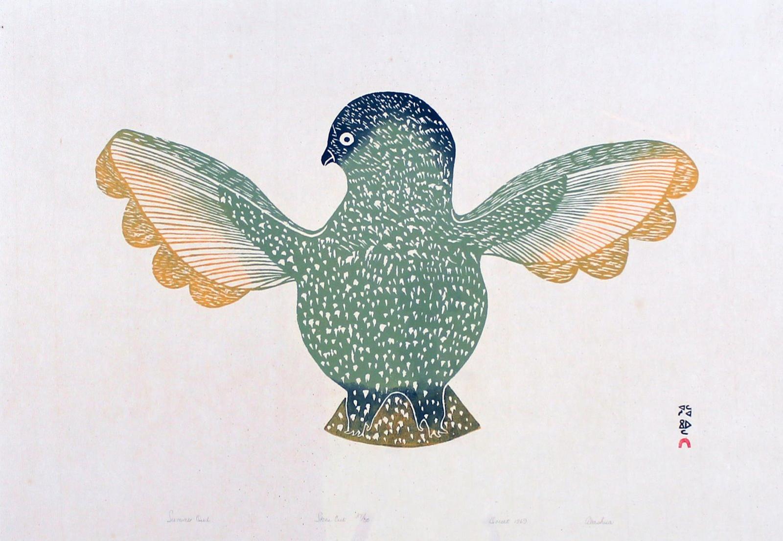 Alashua Aningmiuq (1914-1972) - Summer Owl; 1969