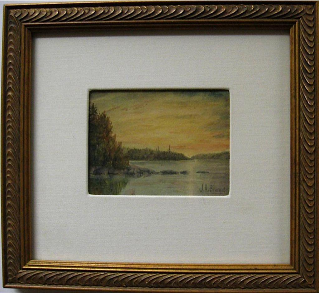 James Alfred Anthony Bland (1856-1928) - Lake Scene At Sunset
