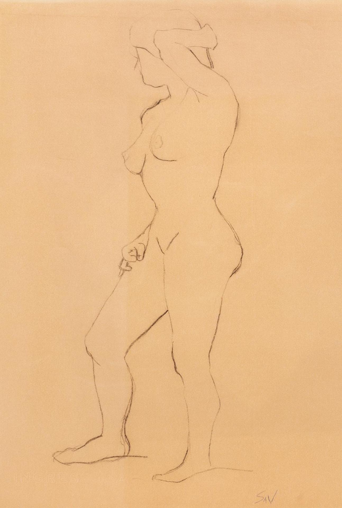Gerald Savoie (1930) - Untitled - Study of a Female Model Side View