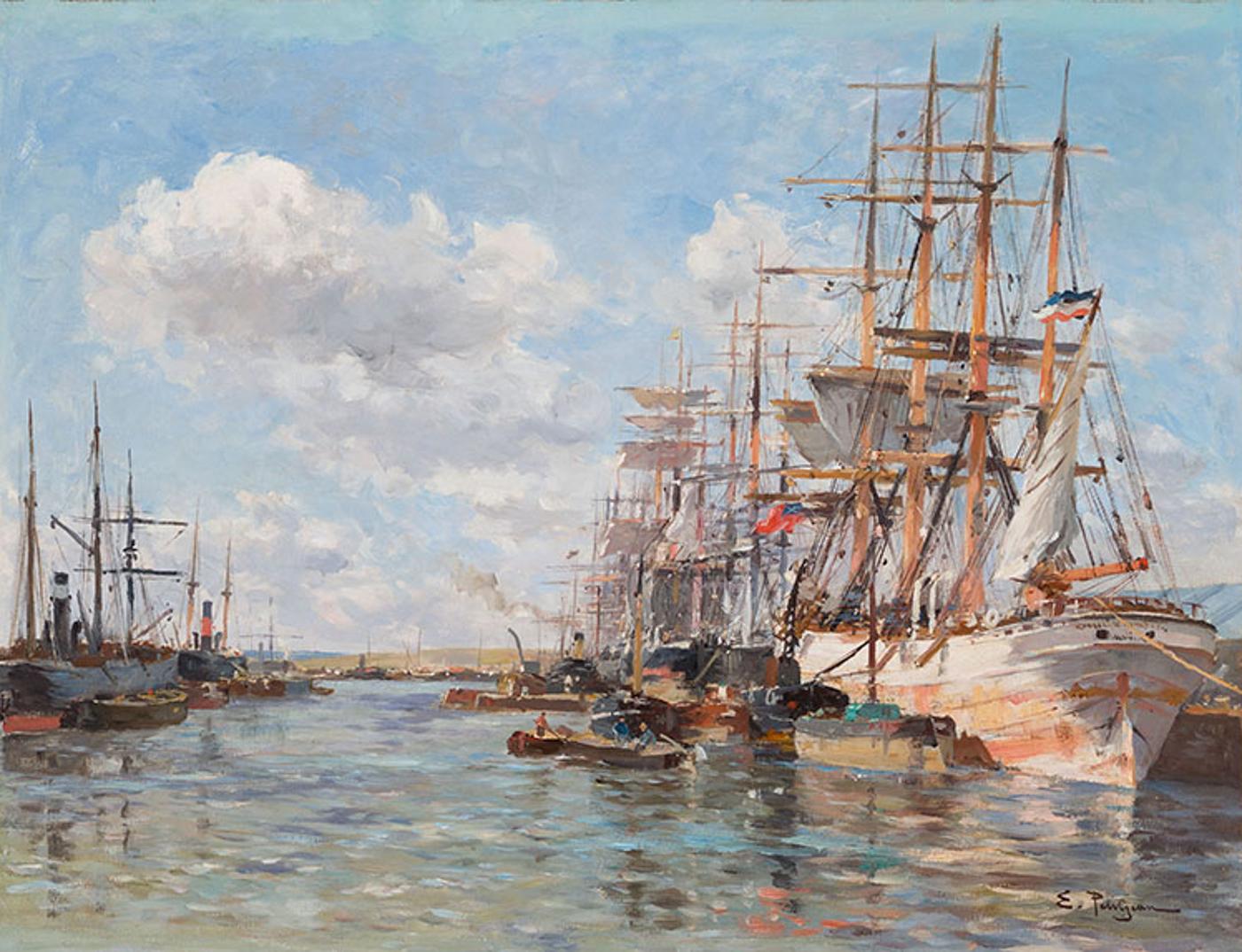 Edmond Marie Petitjean (1844-1925) - Le Port de la Rochelle