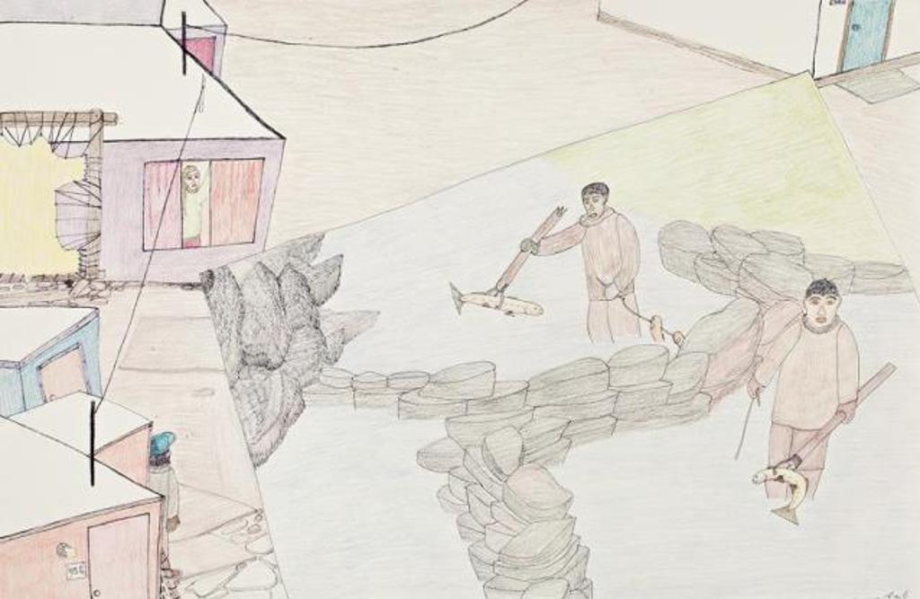 Shuvinai Ashoona (1961) - View of Cape Dorset