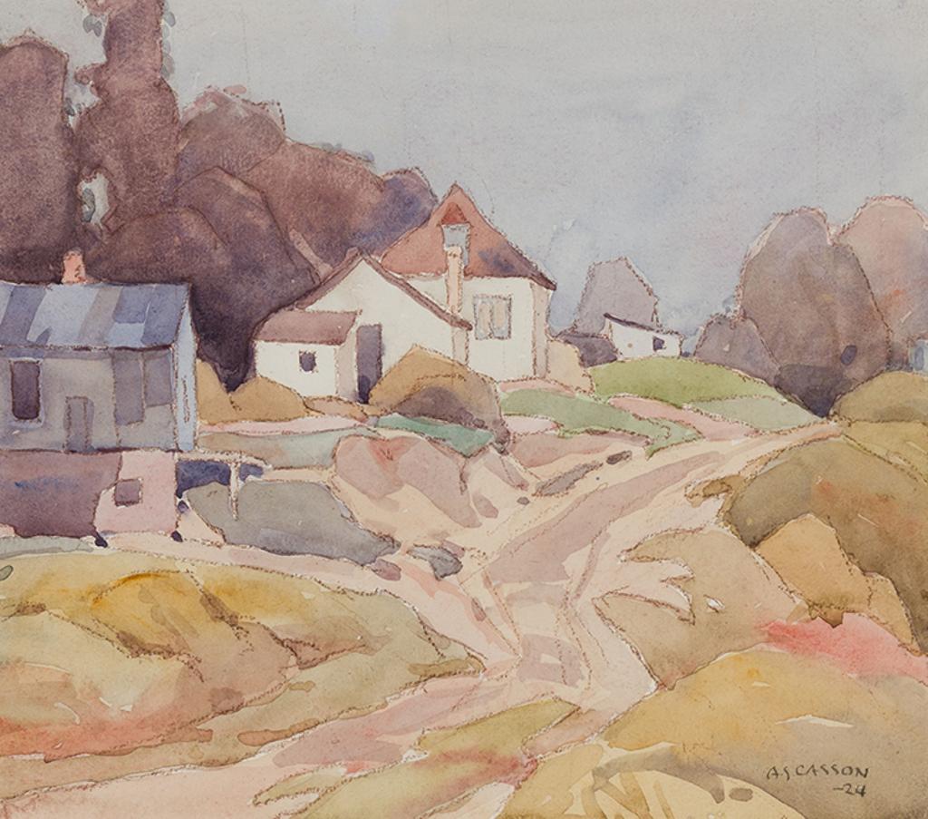 Alfred Joseph (A.J.) Casson (1898-1992) - Untitled (Hillside Houses)