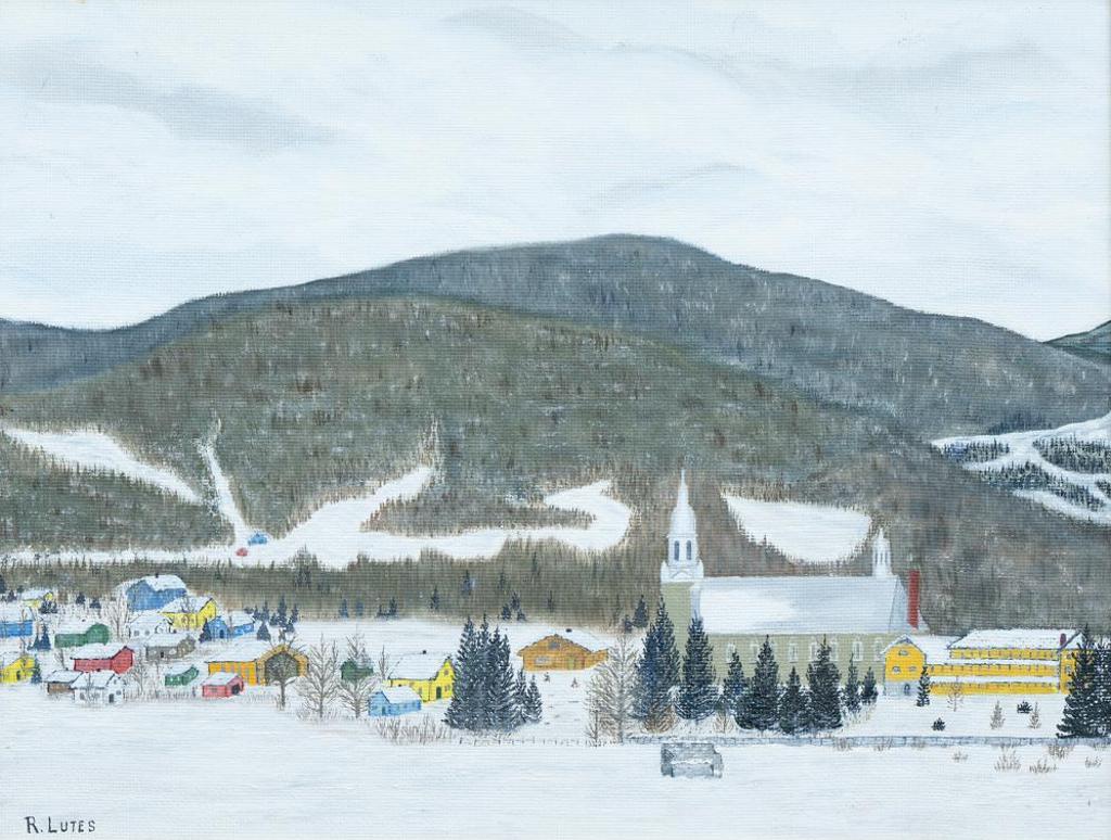 Rupert Lutes (1927-1994) - Restigouche, P.Q. As Seen From Campbellton, N.B.