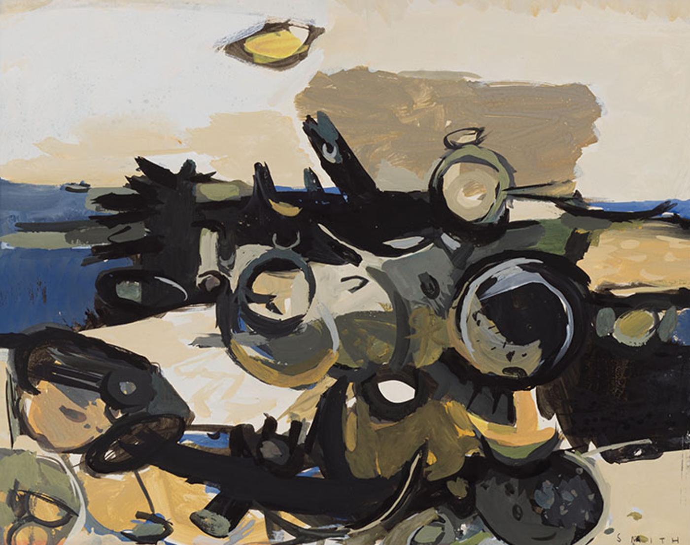 Gordon Applebee Smith (1919-2020) - Beach with Red Sun