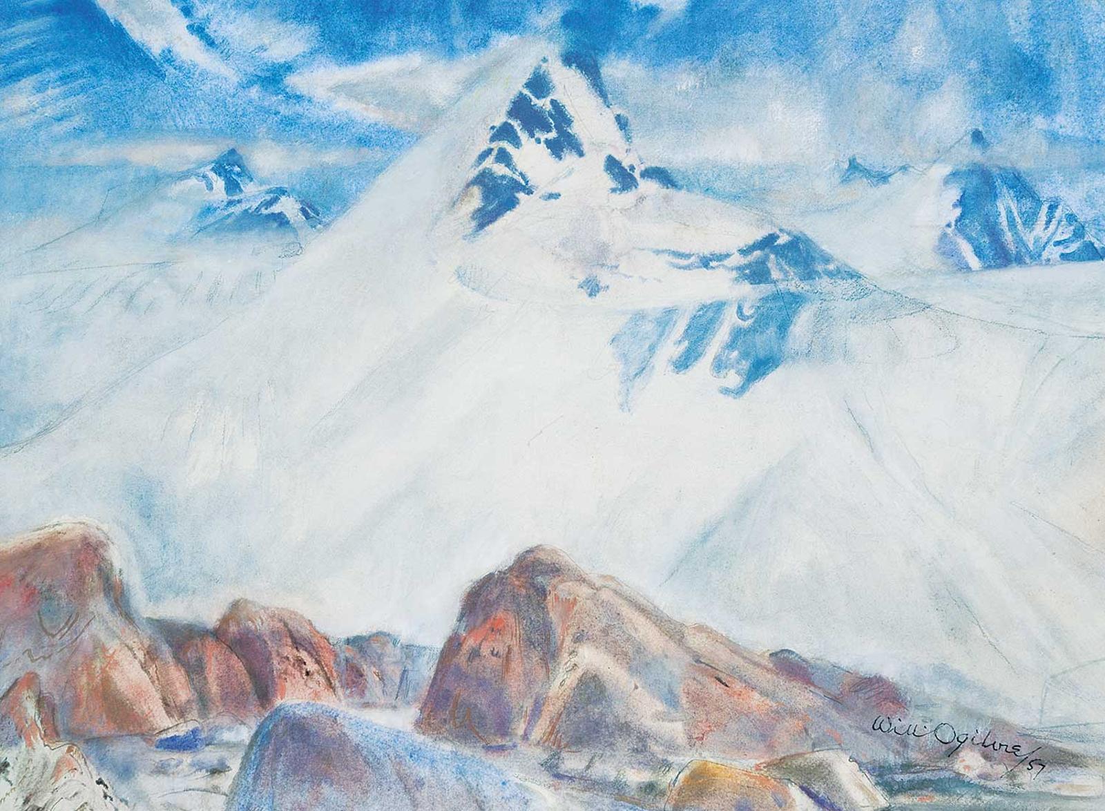 William (Will) Abernethy Ogilvie (1901-1989) - Mountain Peak Above Salmon Glacier, B.C.
