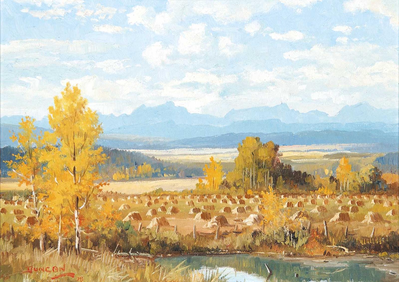 Duncan Mackinnon Crockford (1922-1991) - Autumn in the Priddis Valley, Alberta
