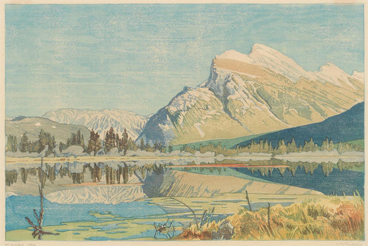 Walter Joseph (W.J.) Phillips (1884-1963) - Mount Rundle