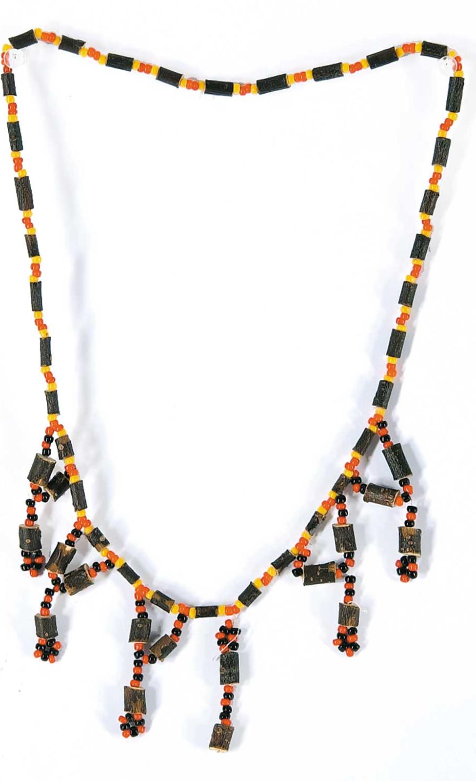 Robert Charles Aller (1922-2008) - Untitled - Yellow, Orange and Black Beads with Twig Necklace