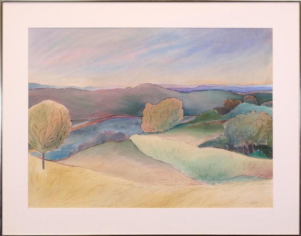 Lynn Malin (1943) - Flanked River; 1987