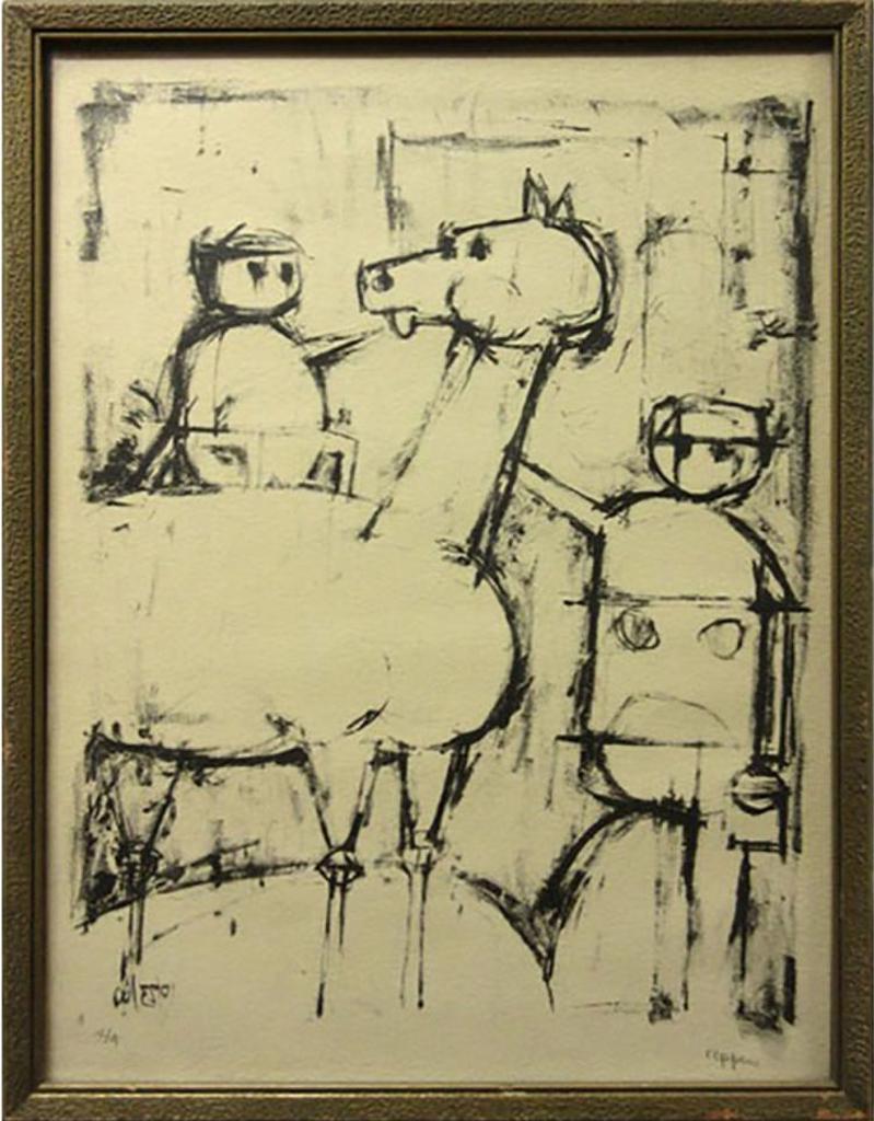 John Richard (Jack) Reppen (1933-1964) - Untitled (Two Figures And Horse)