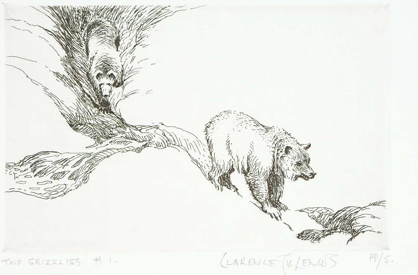 Clarence Ingwall Tillenius (1913-2012) - Two Grizzlies #1  #PP/5