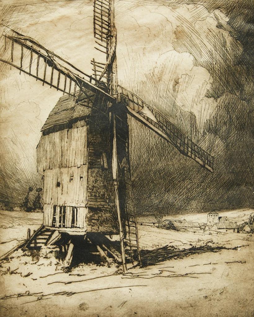 Clarence Alphonse Gagnon (1881-1942) - Vieux moulin en Picardie