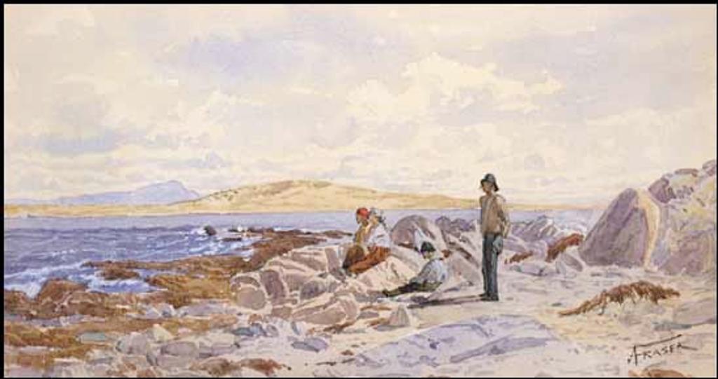 John Arthur Fraser (1838-1898) - Indians Waiting for the Ferry to Cross the Channel, New Brunswick