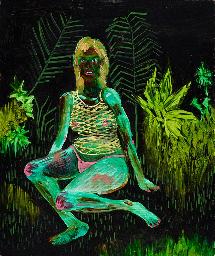 André Ethier - Untitled (Green Woman Sitting)