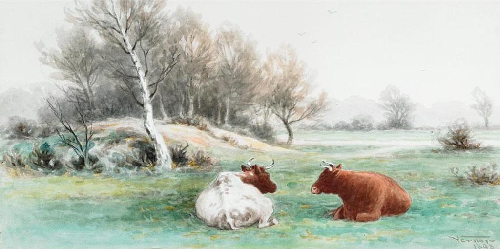 Frederick Arthur Verner (1836-1928) - Resting Cattle