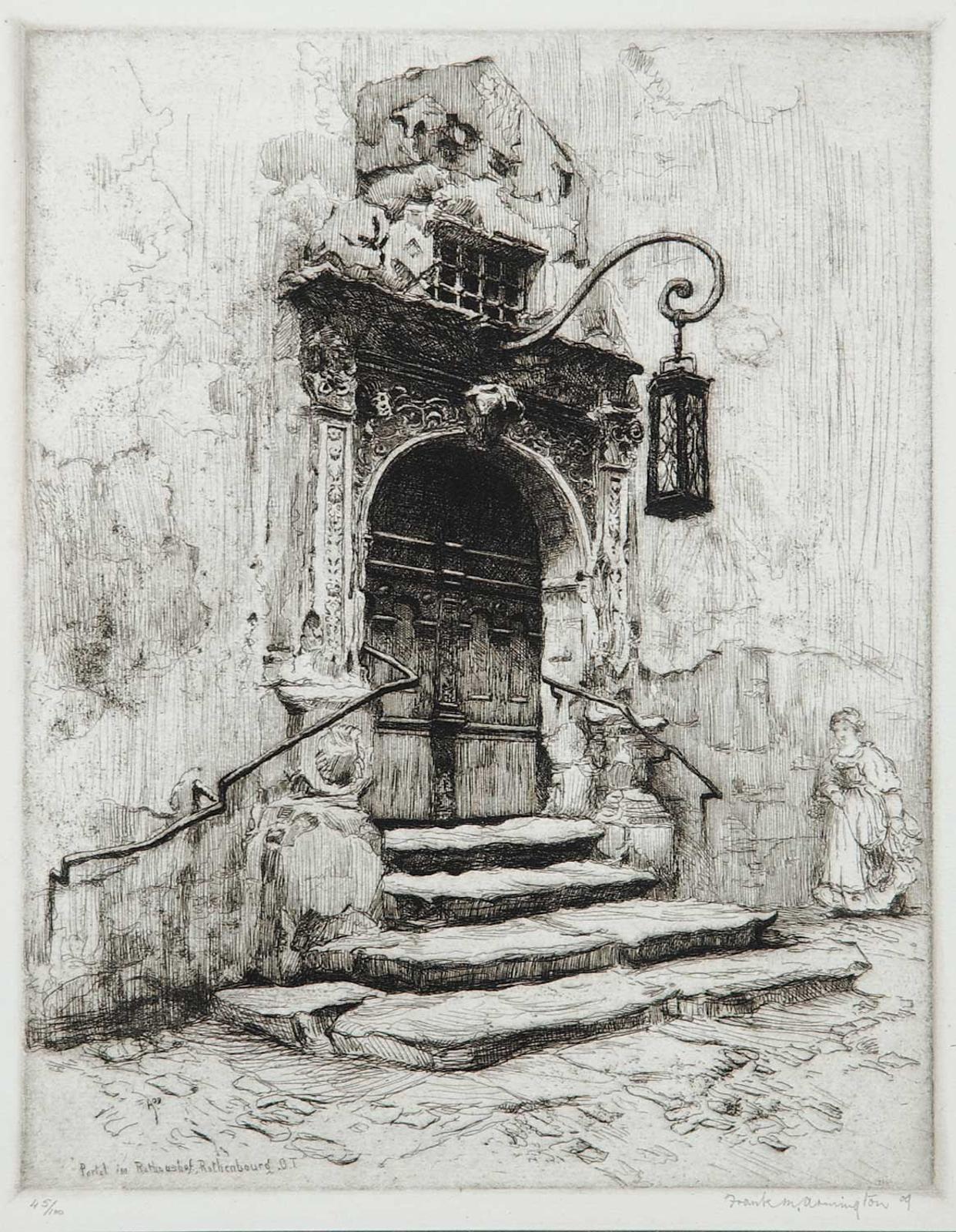 Franklin Milton Armington (1876-1941) - Portal Im Rathaushof, Rothenbourg  #45/100