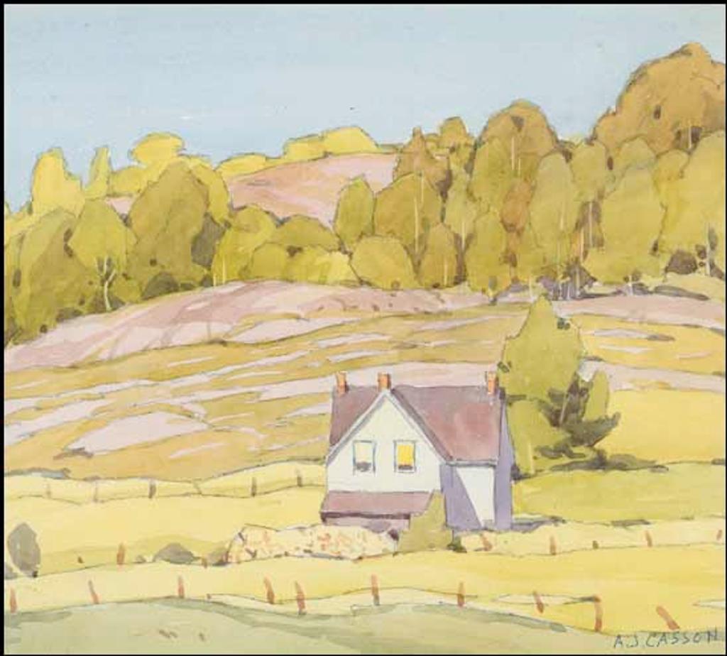 Alfred Joseph (A.J.) Casson (1898-1992) - Farm House in the Hills