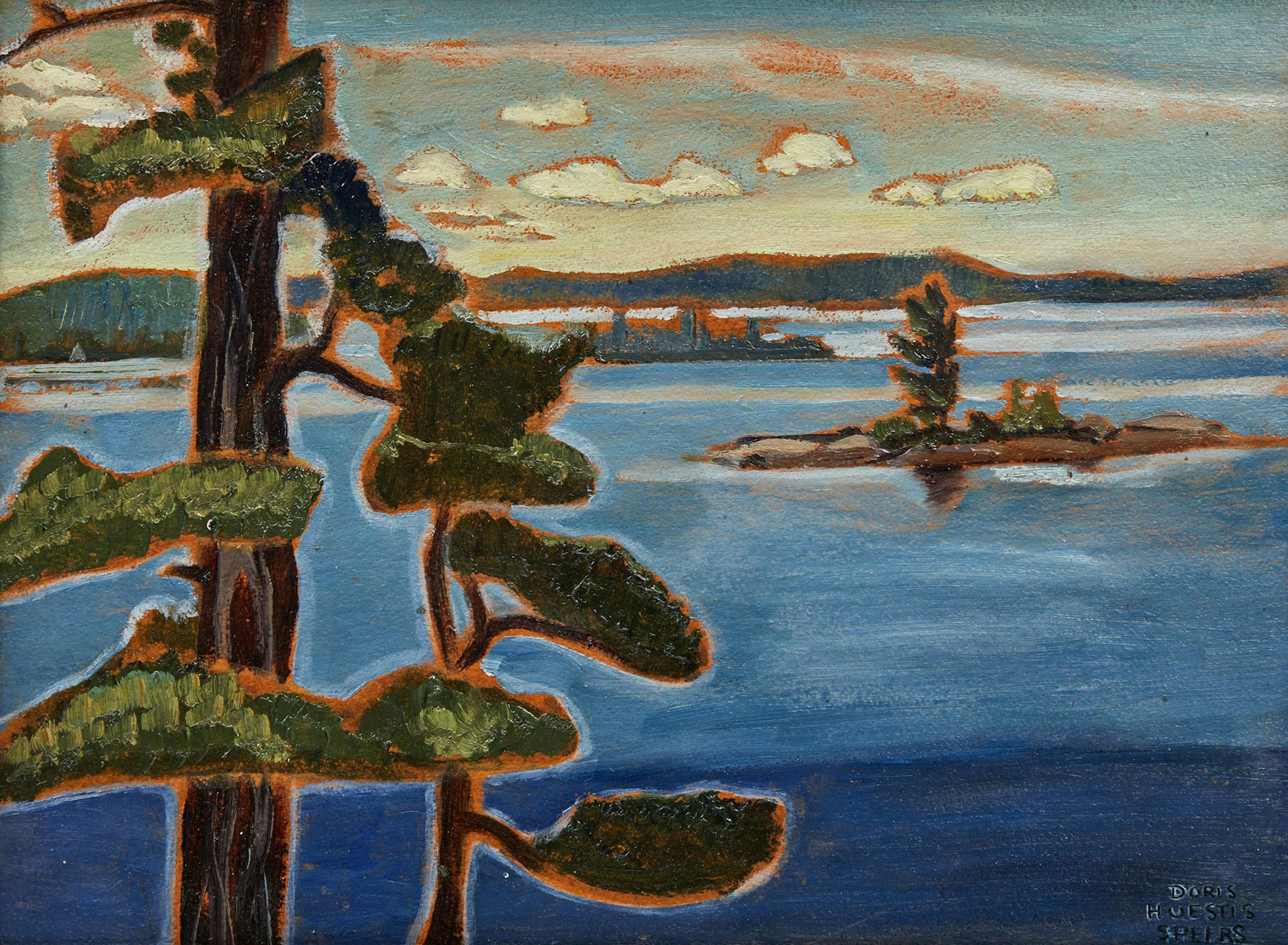 Doris Huestis Mills Speirs (1894-1989) - Pines and Lake, Muskoka, Ontario