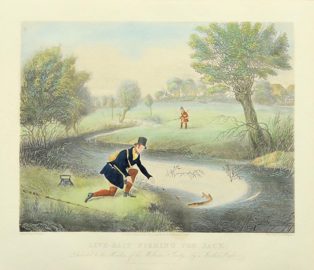 James Pollard (1792-1867) - Fly Fishing for Trout