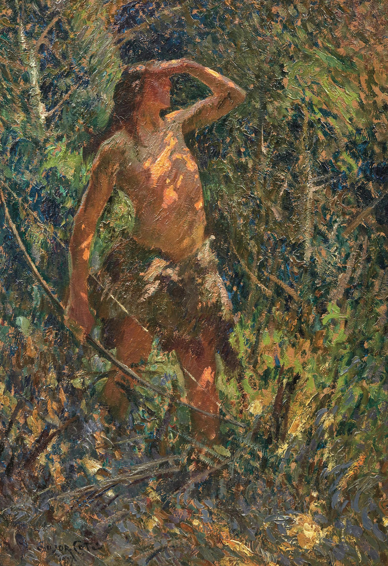 Marc-Aurèle de Foy Suzor-Coté (1869-1937) - Indian in the Wood (Indien à la chasse)