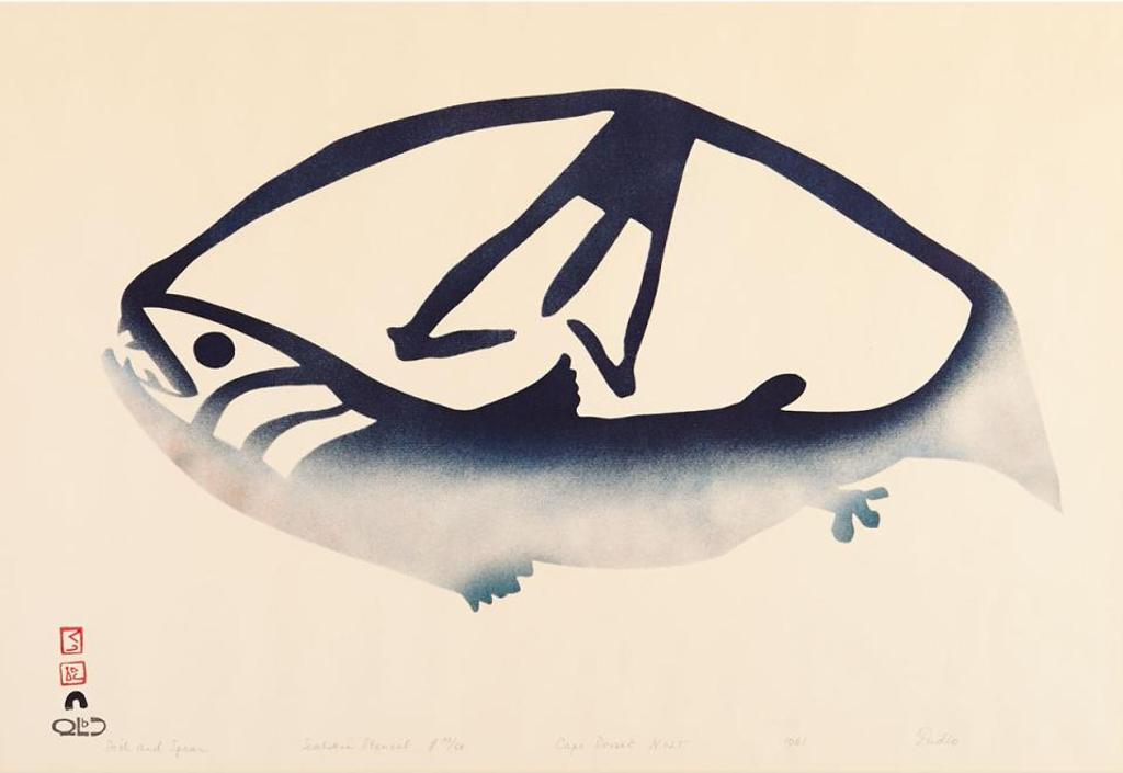 Pudlo Pudlat (1916-1992) - Fish And Spear