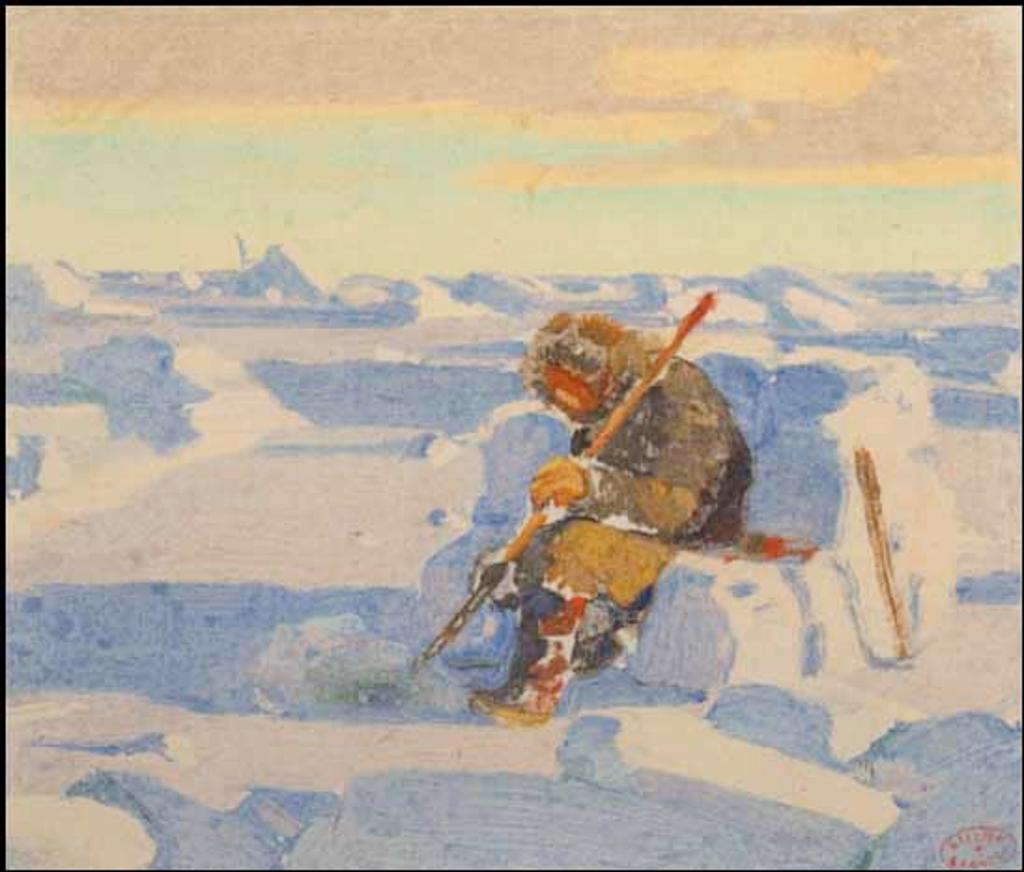 Clarence Alphonse Gagnon (1881-1942) - Le Grand Silence Blanc ~ Ice Fishing