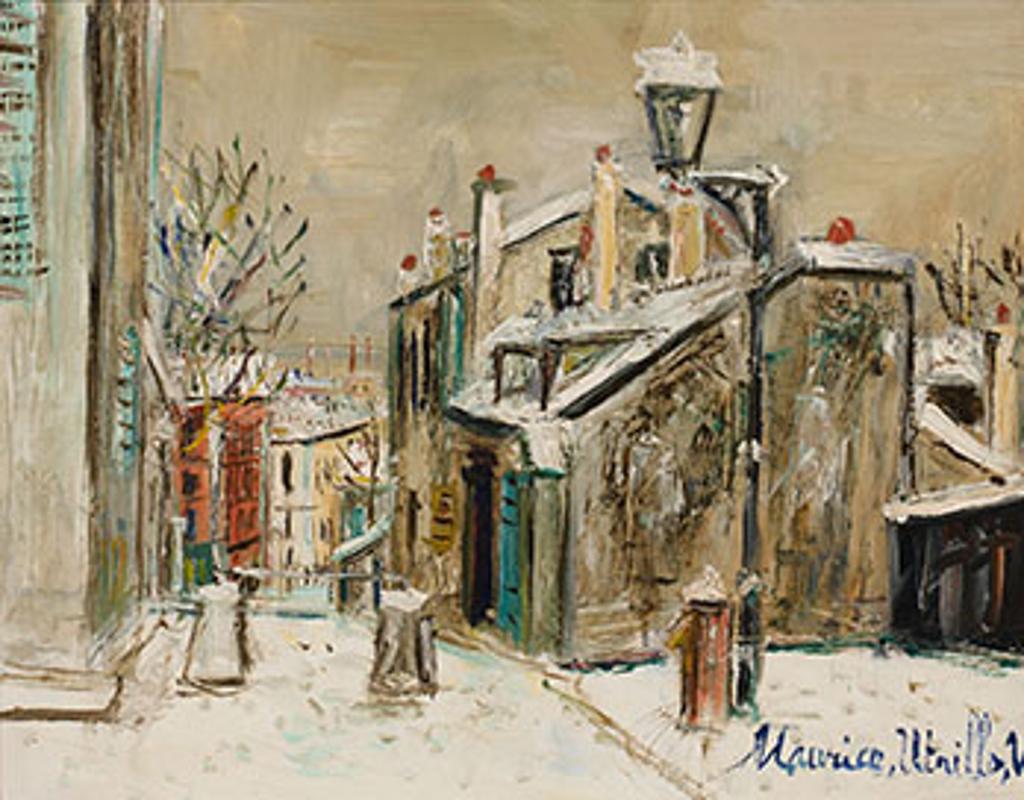 Maurice Utrillo (1883-1955) - La maison de Mimi Pinson sous la neige