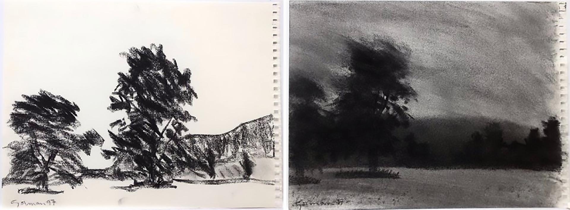 Richard Borthwick Gorman (1935-2010) - Untitled (Trees - Day & Night)
