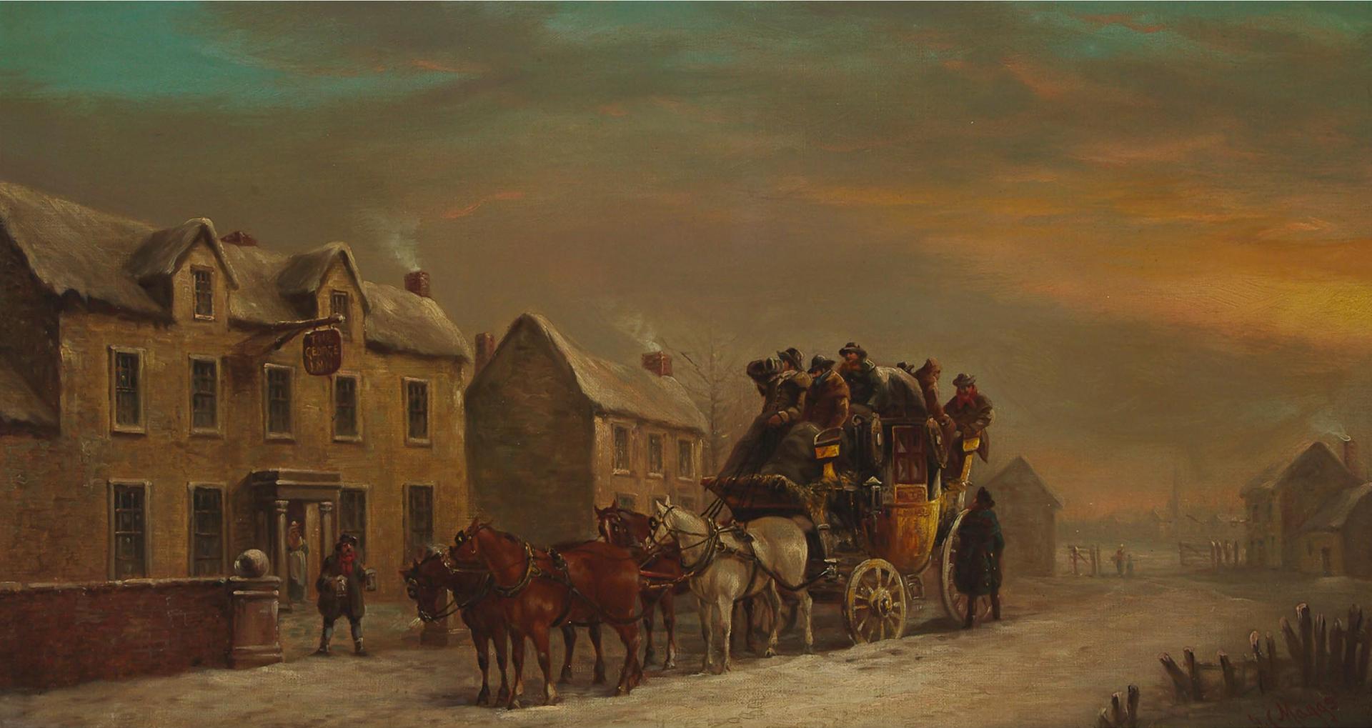 John Christian Charles Maggs (1819-1895) - London To Bath, The George Inn - Cheltenham, 1888