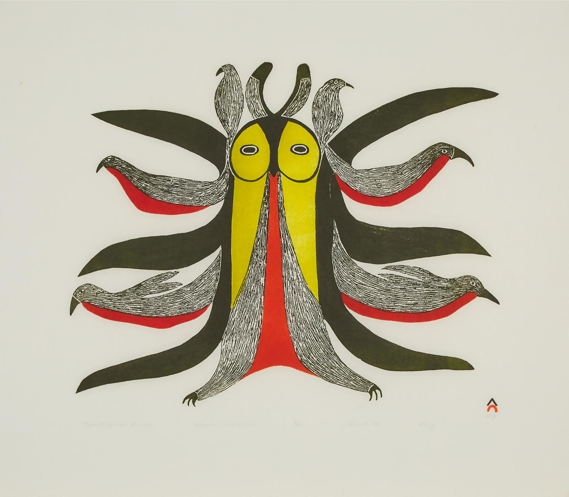 Lucy Qinnuayuak (1915-1982) - Spirit Of The Birds, 1980