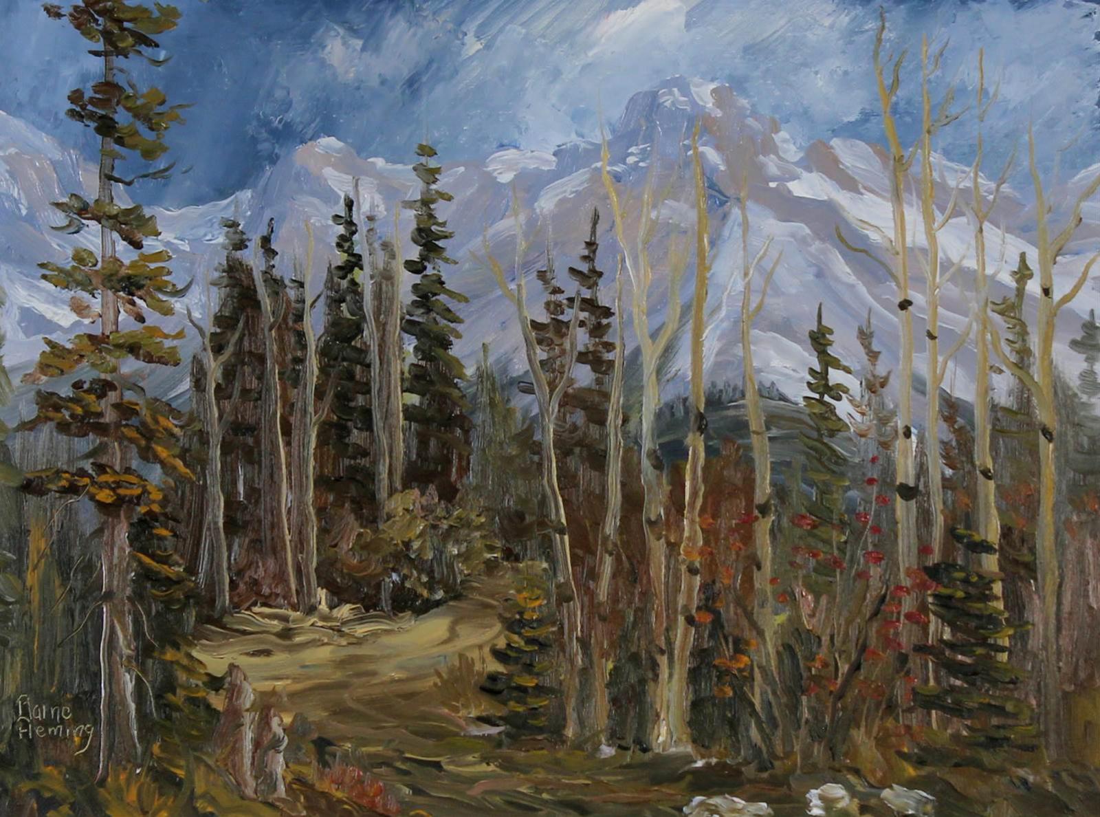 Elaine Fleming (1928-2014) - Untitled, Mountain Landscape